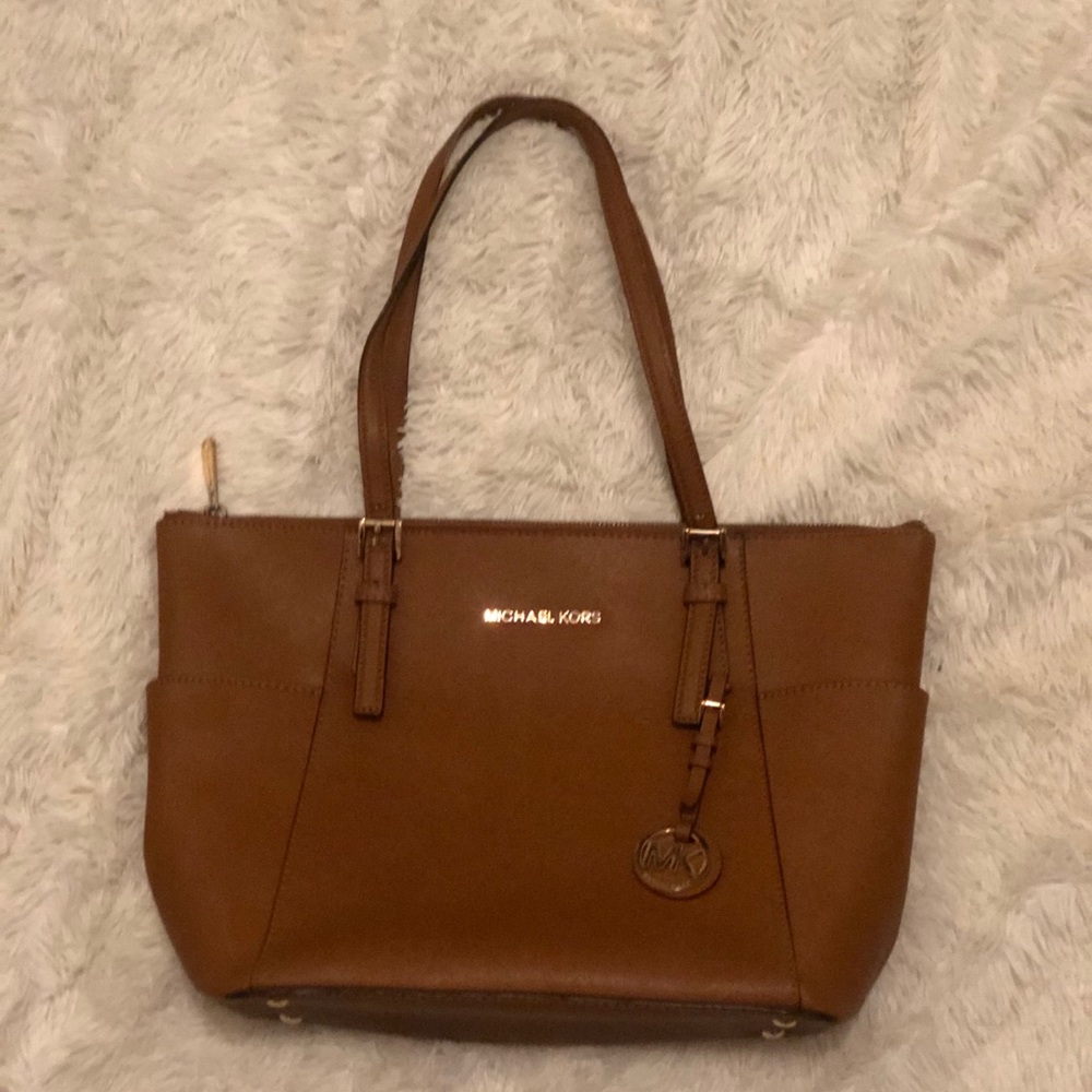 Michael Kors Brown Jet Set Leather Tote